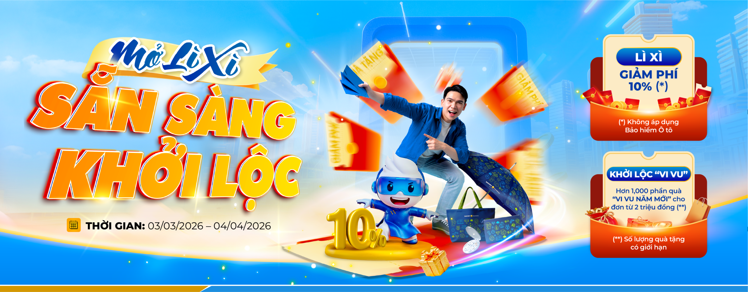 Mở Lì Xì Bảo Việt 2026 – Giảm 10% Phí Bảo Hiểm & Nhận Quà Từ Bảo Việt